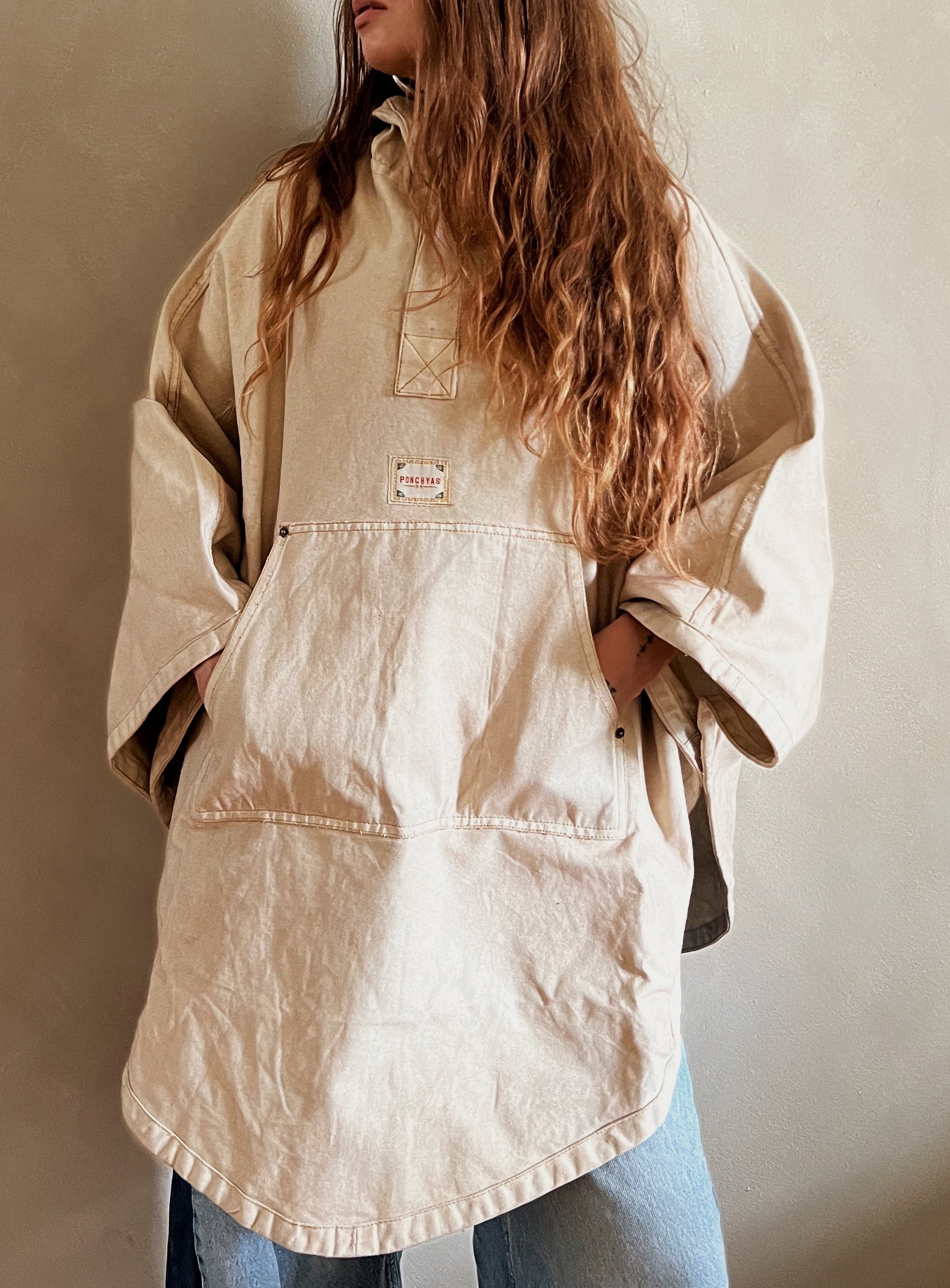 Cream poncho